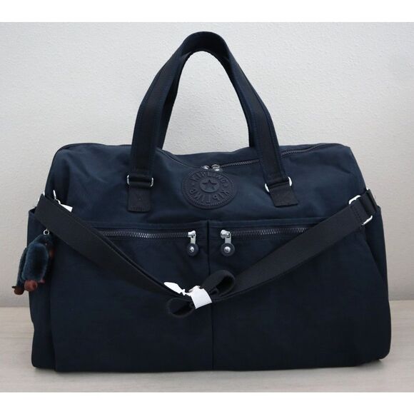 Kipling KIA3T8-4DX True Blue Tonal Itska Nylon Weekender Travel Duffle Bag - Picture 1 of 16